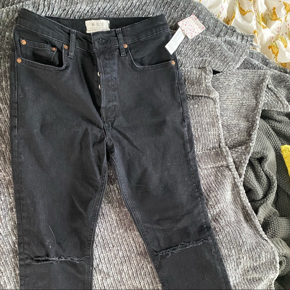 Freepeople high waisted black skinny jeans